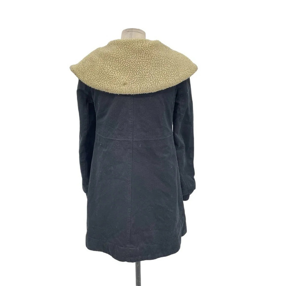 Marc‎ Jacobs Sherpa Collar Toggle Coat Black Heavy Weight Size XS - Picture 5 of 12